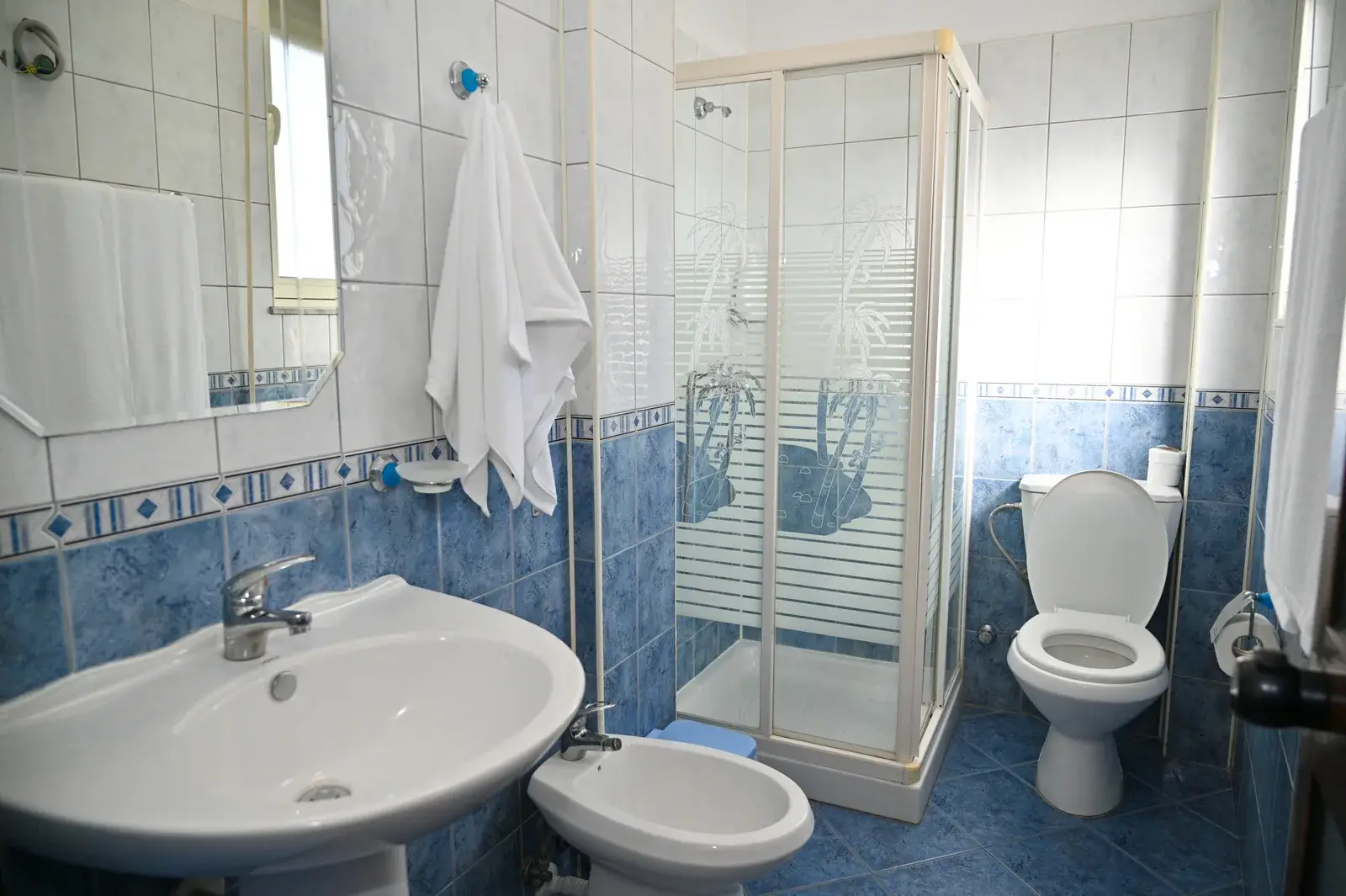 Bathroom with walk-in shower — Vila Emes, Plazh, Durrës
